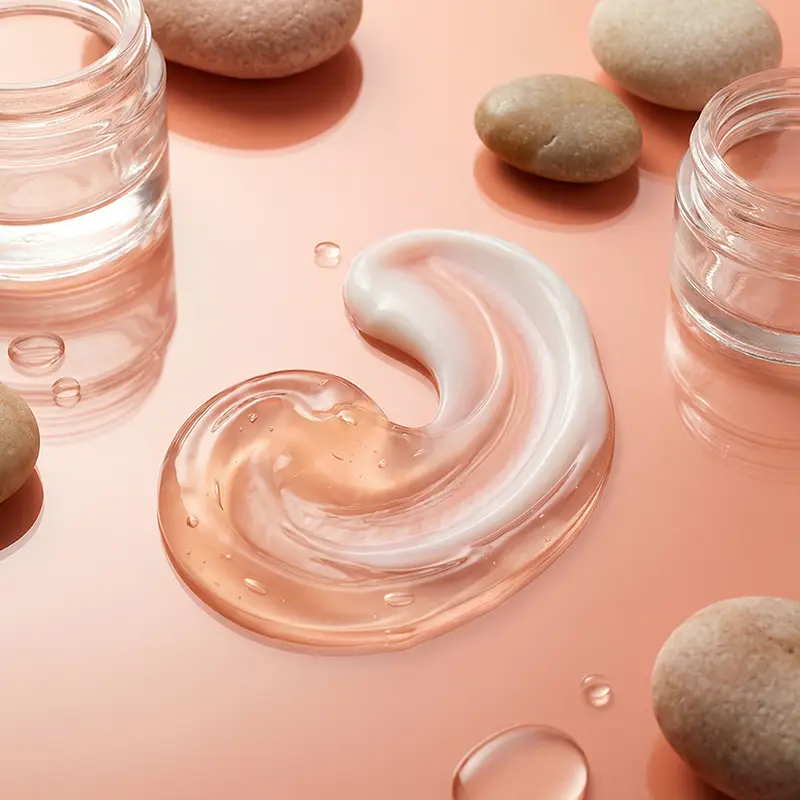 Snail mucin skincare styled to highlight a dewy, replenishing texture story.