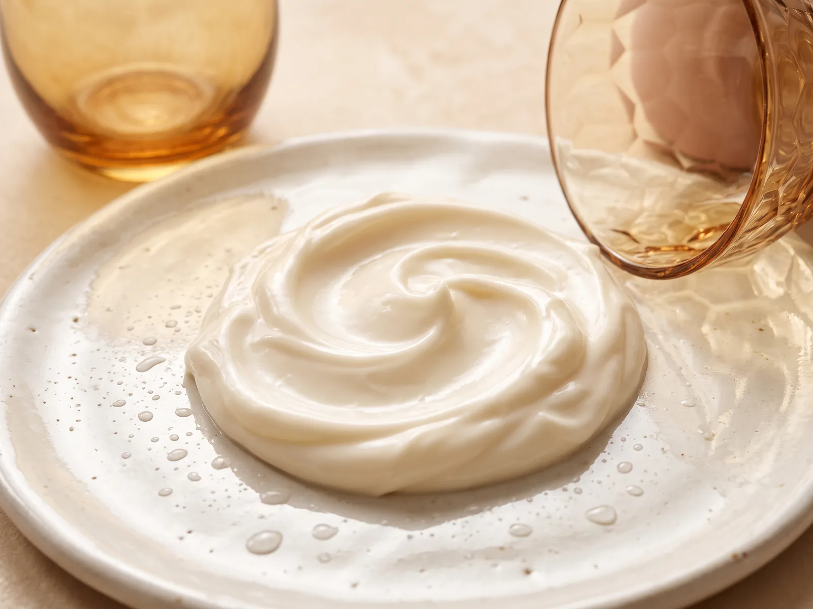 Ingredient-inspired rich cream texture with warm amber glass for Neatique Bee Venom Body Cream
