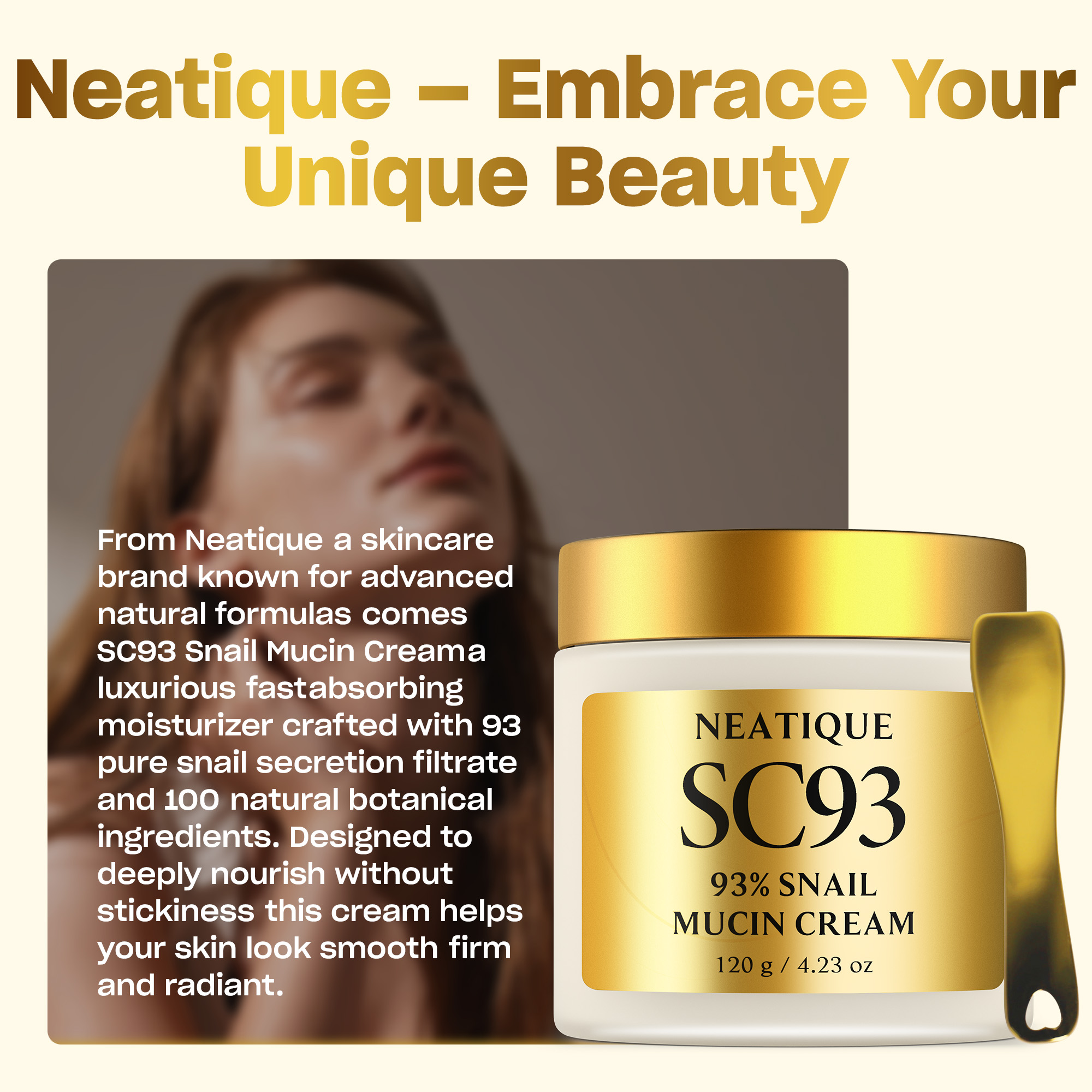 Neatique Snail Mucin Cream 93% 4.23oz - Image 4